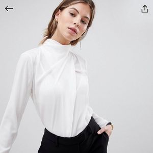 ZARA Ecru Twist Blouse